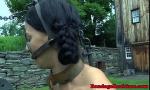 Nonton bokep HD Humiliated slave canned and bound outdoors online