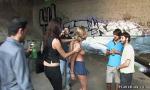 Nonton bokep HD Handcuffed blonde anal fucked in public 3gp online