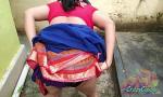 Nonton video bokep HD Bhabhi In Blue Saree Pissing BackYard Showing Her  2019