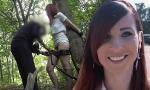 Bokep Seks Jeny Smith tied up naked in the forest hot