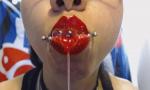 Video Bokep HD Bright Red Lips Drool and Spit a LOT of Saliva terbaik