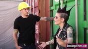 Nonton Film Bokep Busty tattooed punk babe asks the construction worker if he can manage her a place that she can masturbate period The guy starts kissing her and they go get a room period He licks and fingers her pussy period In return she throats his co