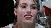 Bokep HD Brunette slave Kristine Kahill is tied and zippered and groped in public then shaved pussy fucked with big cock and poured with milk 3gp