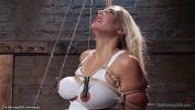 Download Video Bokep Huge boobs blonde MILF slave trainee Angel Allwood gets nipples clamped and tied to a ceiling then throat fucked by big dick gimp Owen Gray 2022