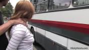 Video Bokep Gagged brunette Euro slave dragged in public bus and fucked mp4