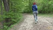 Bokep Baru Busty fat redhead strips and plays in forest gratis