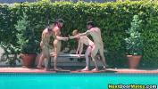 Film Bokep Gay hunks having group sex by the pool online