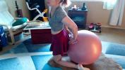 Nonton bokep HD Morning yoga ball stretching short skirt