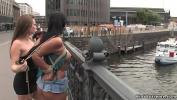 Bokep Tied hands behind back sexy brunette slave Angelica Heart with big fake tits d period in public outdoor then fucked by Zenza Raggi and Harmony Rose 3gp online