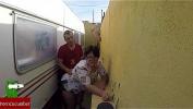 Bokep Gratis Fat woman wants to eat her pussy in a corner behind the mobile home